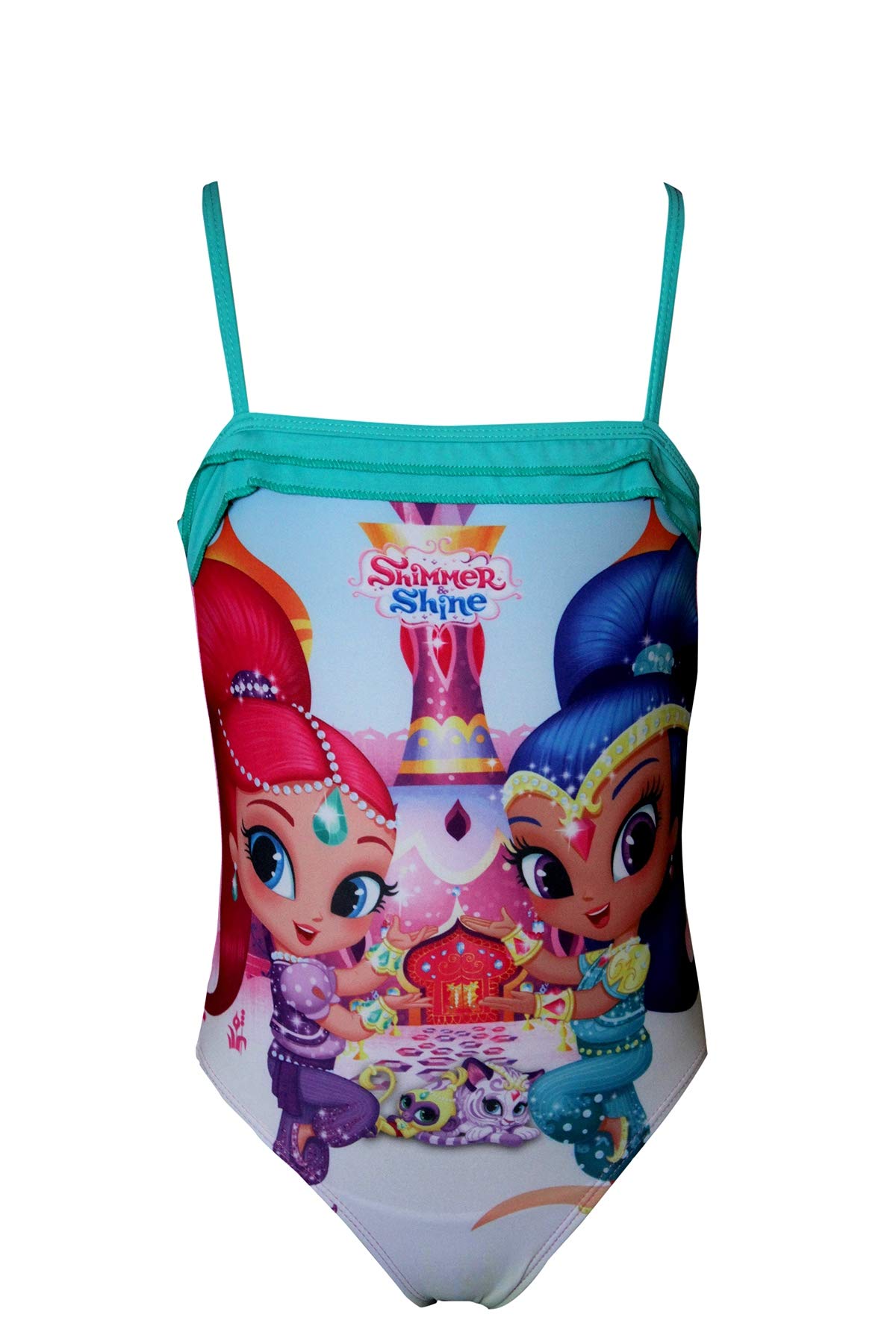 Licensed Nickelodeon Nick jr. Shimmer & Shine Swimsuit for Girls, One Piece Swimming Costume for Kids (2-3 Years) Multicoloured