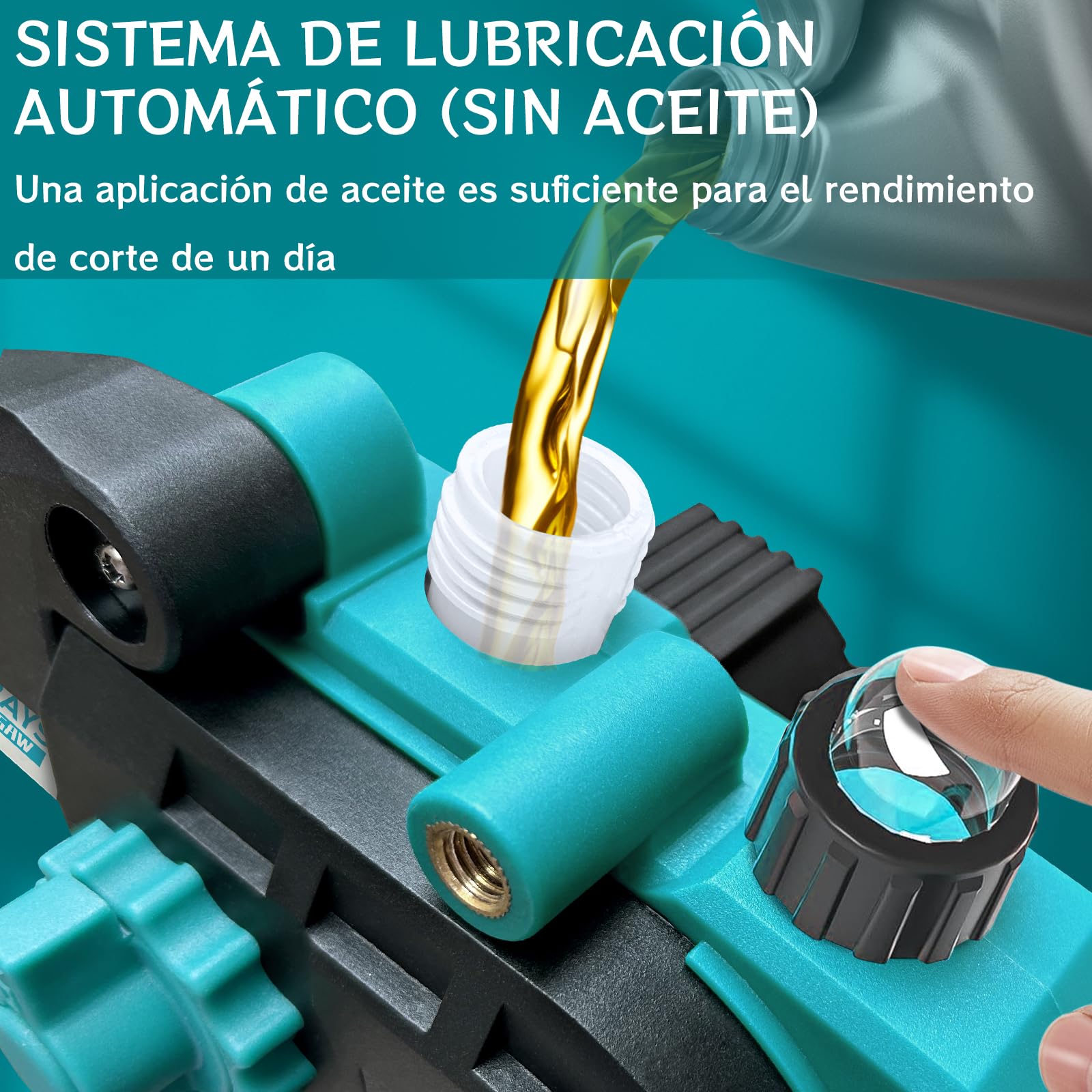 Mini Motosierra Bateria 8000mAh, Homerays 6 y 8" motosierra Inalámbrica con Engrasador Automáticopara y 2 * 4000mAh Baterías, Motosierra Inalámbrica Portátil para Podar Árboles de Jardinería