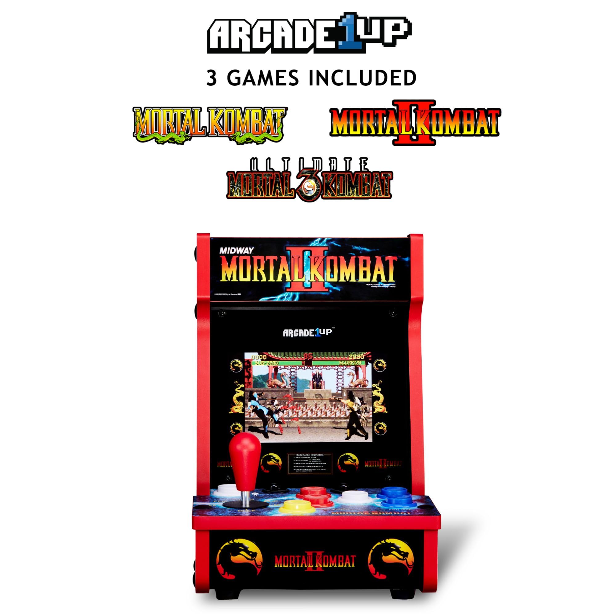 Amazon.com: Arcade1Up Mortal Kombat II Countercade Arcade, 3 Games