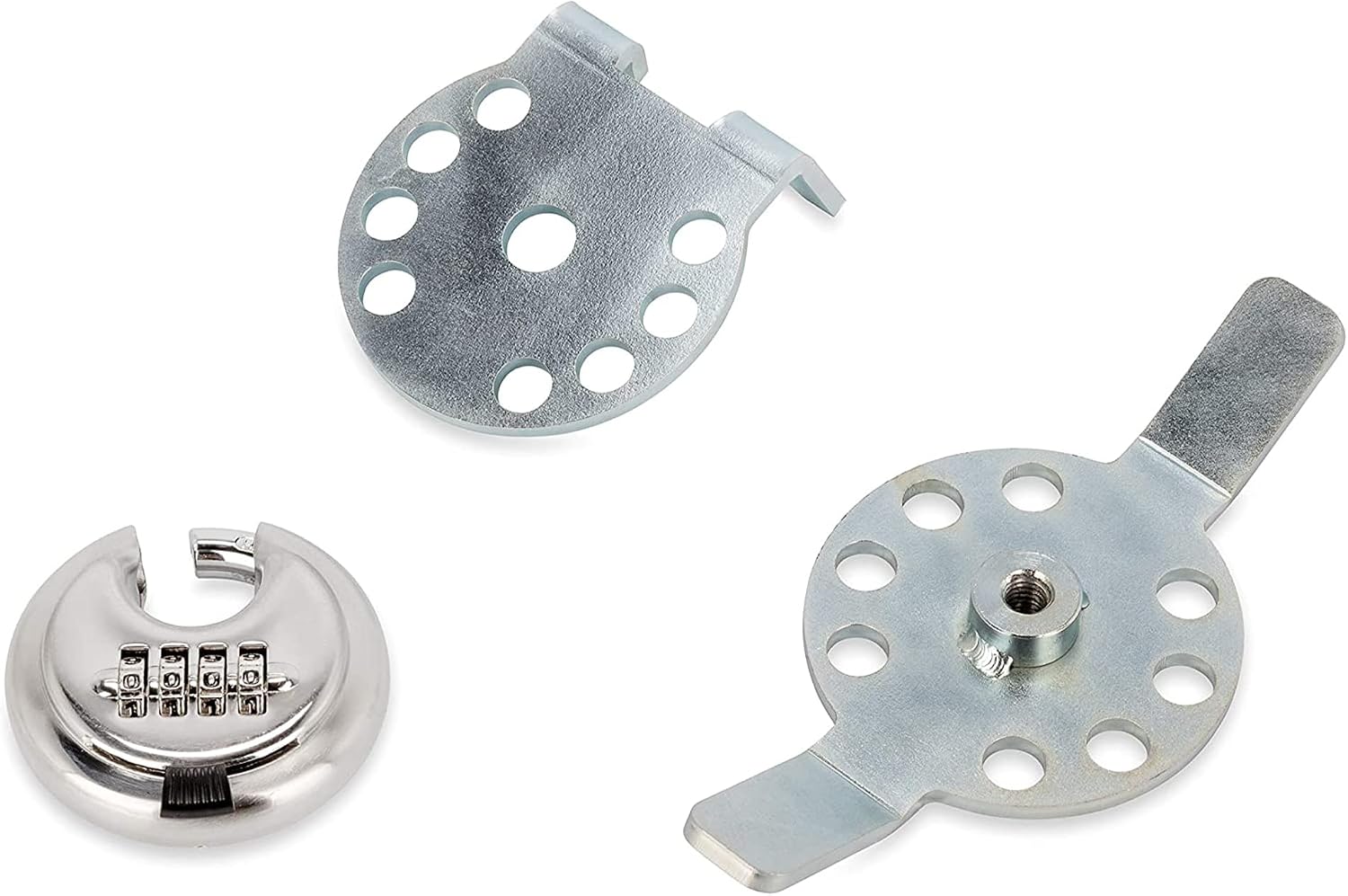 Camco Double Propane Tank Locking Device | Safely Secures (2) Propane Tanks to Your RV for Theft Prevention | Works with Conventional and Airstream Setups (40590)