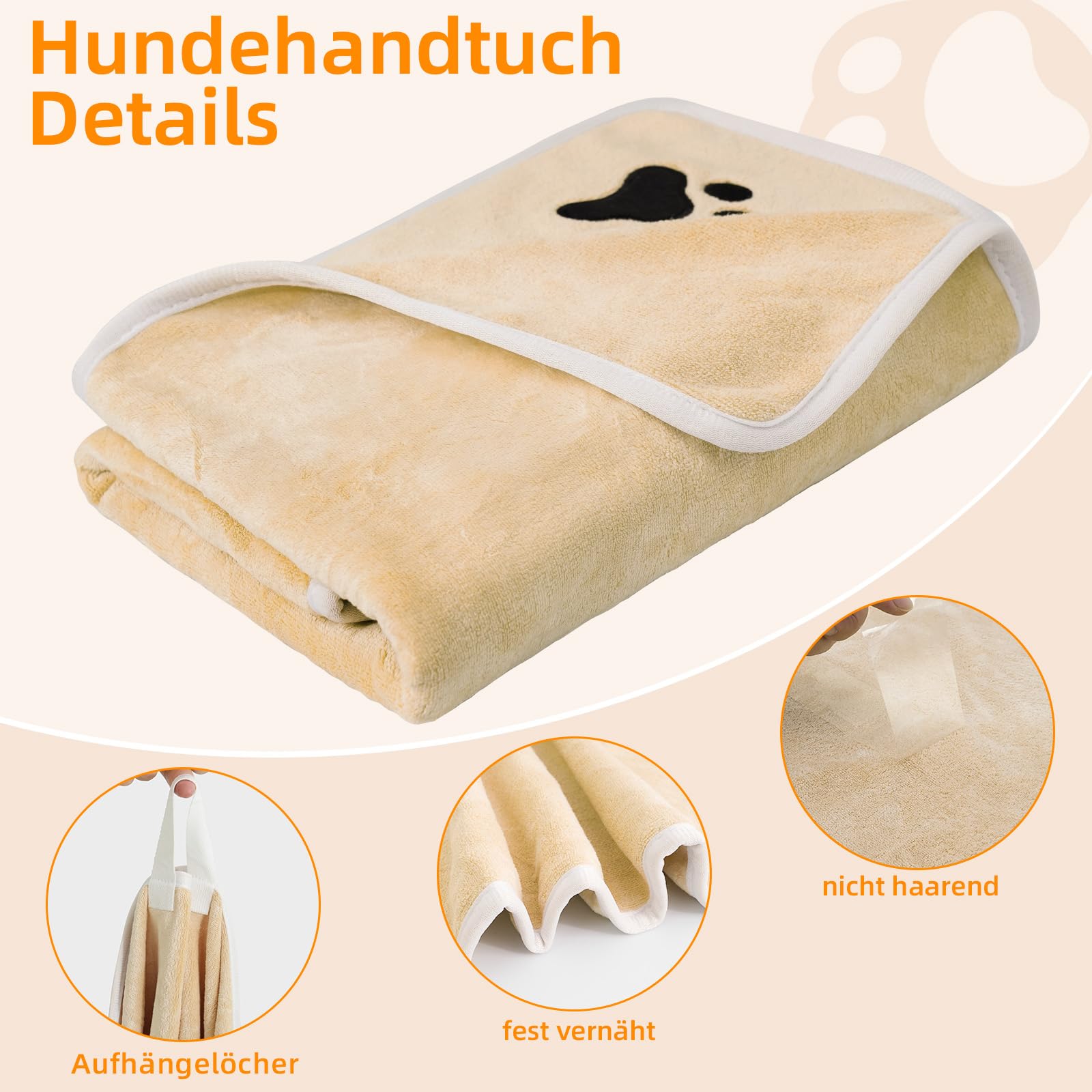 Juego de 2 toallas para perros extraabsorbentes, toallas para perros de microfibra, suaves, duraderas y de secado rápido, ideales para perros pequeños, medianos y grandes