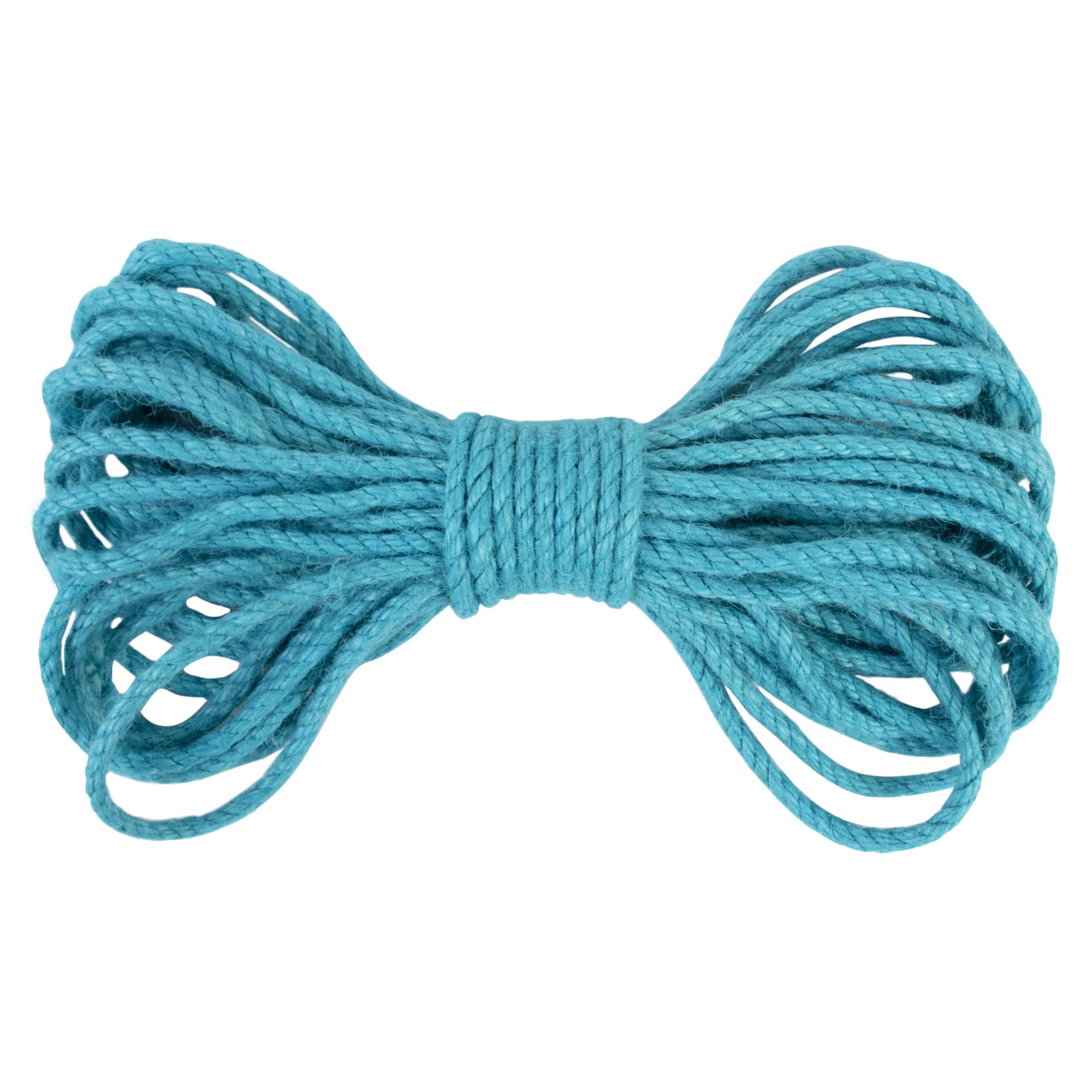 LEREATI 5mm Hemp Rope, Garden Twine String Natural Jute Rope, Thick Twine Craft Rope for DIY Crafts, Gardening, Cat Scratcher Post, Bundling, Floristry, Decoration (10m, Light Blue)