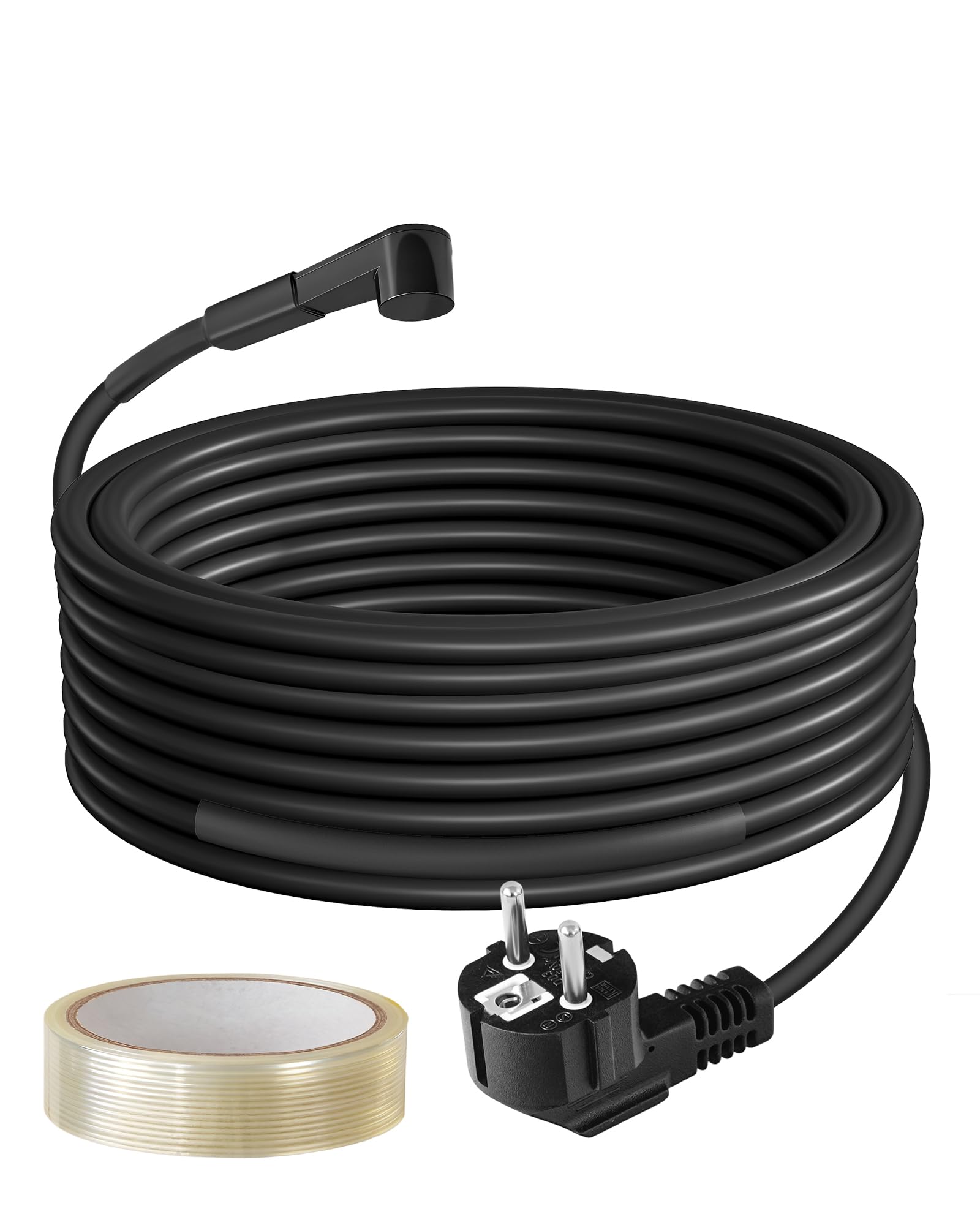 4 m Heizkabel 230V mit Thermostat, 17W/M Frostschutz Heizband, IPX7 Wasserdicht, für Kupferrohre, Metall- und Kunststoffrohre, Automatische Ein-Ausschaltung ZB04HCD06