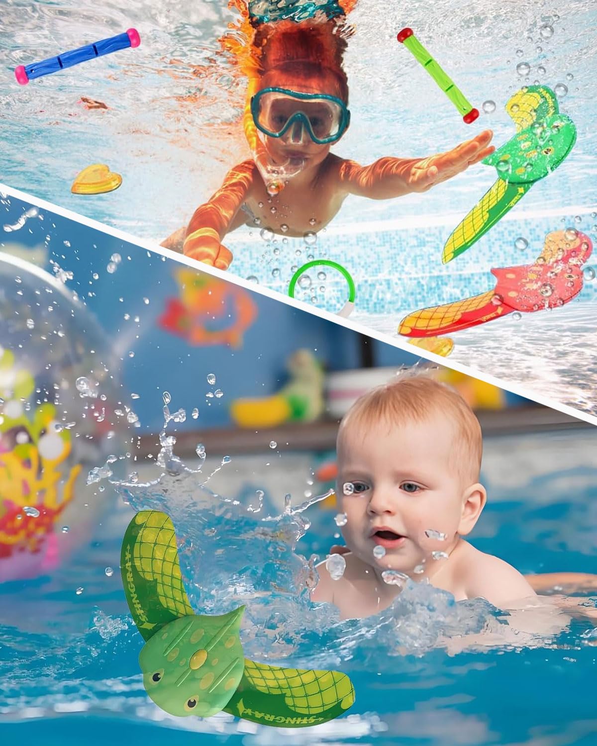 Planeur Sous-marin Poisson Diable, Puissance de L'eau, Piscine d'été, Plage, Jouet de Plongée pour Enfants