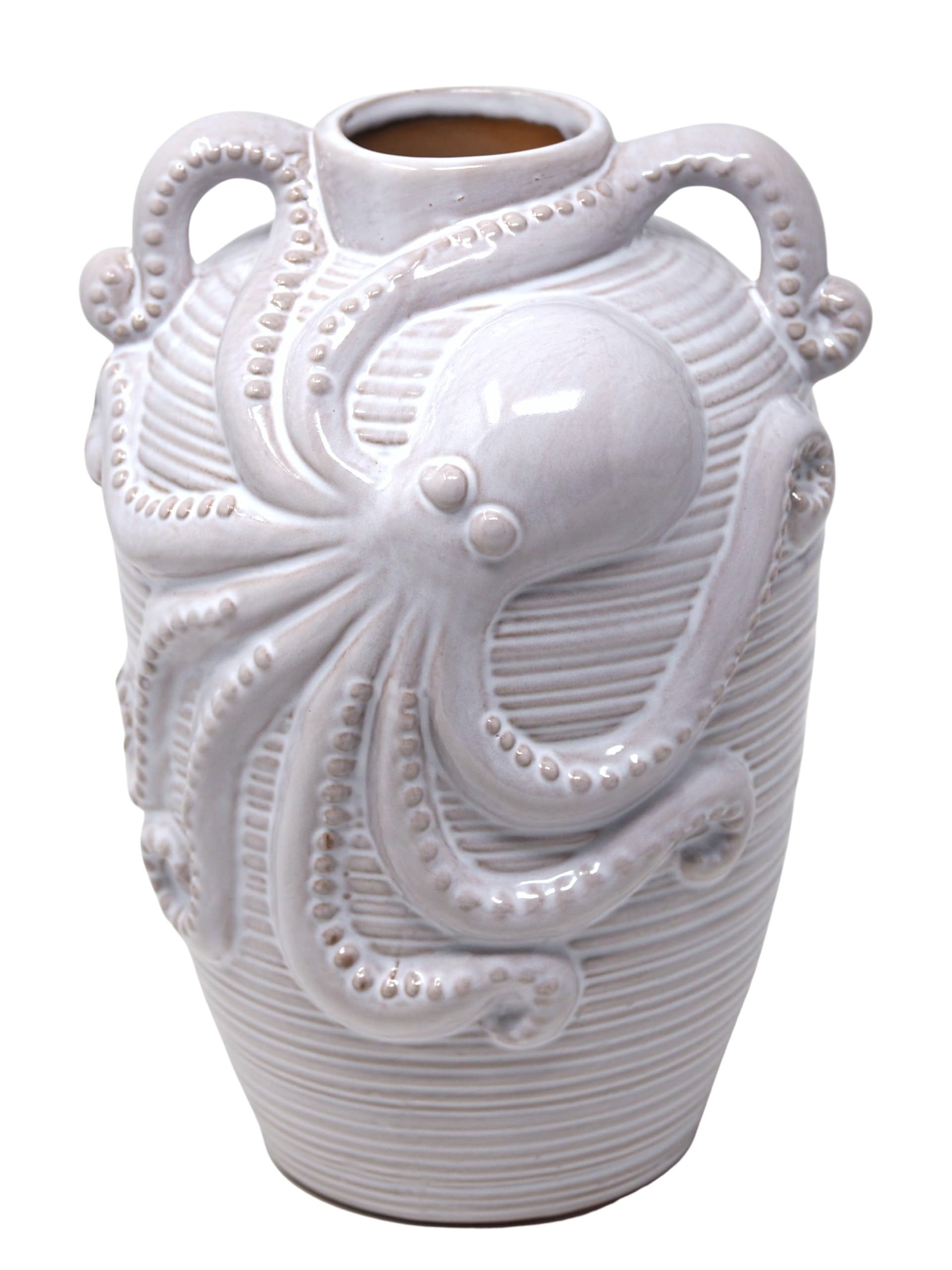 Ceramic Octopus Vase Ornament with Textured Detail and Sculpted Tentacles