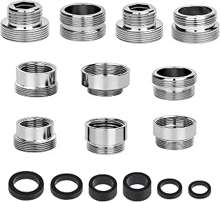 10 Piezas Conector de Aireador de Grifo, Adaptador de Grifo de Fregadero, Conexión de Aireador de Grifo de Doble Rosca, Adaptadores de Aireador de Cocina para Fregadero Cocina, Manguera Jardín