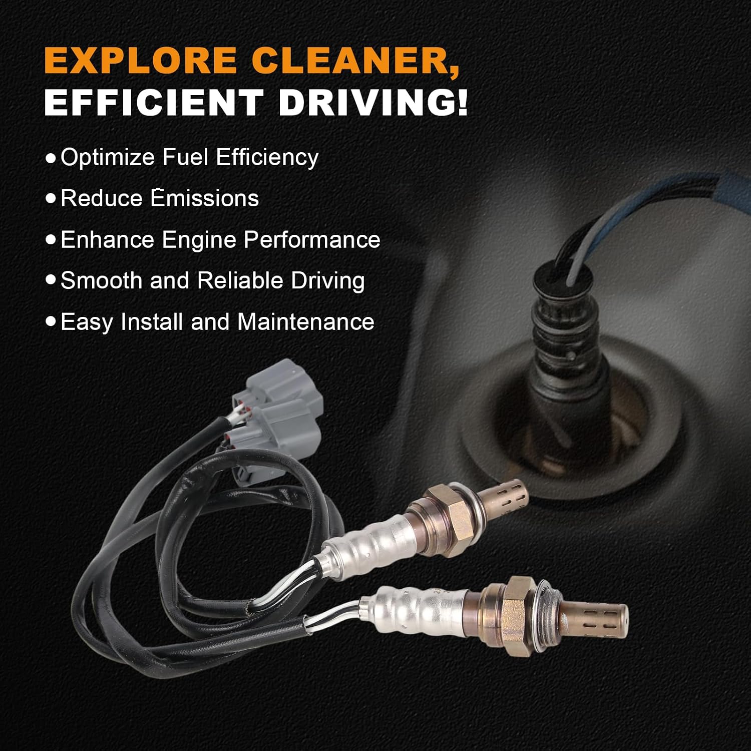 OTO-K Oxygen O2 Sensor Upstream Downstream Compatible with Civic 2001-2005 1.7L Front & Rear O2 Sensor Replaces 234-4092 234-4123