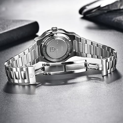 Miniatura 6 de Pagani Design - Reloj automático para hombre, cronógrafo automático, reloj de negocios, pulsera de acero inoxidable para hombre, reloj de zafiro,