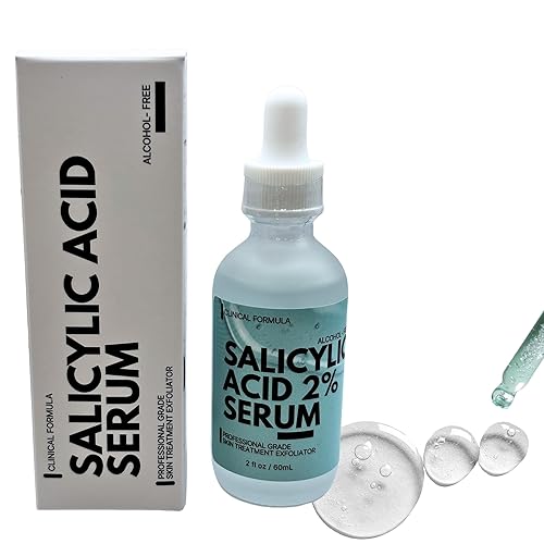 Solución de suero de ácido salicílico 2 fl oz. Fórmula de dos ingredientes (sin perfume al 2% de ácido)