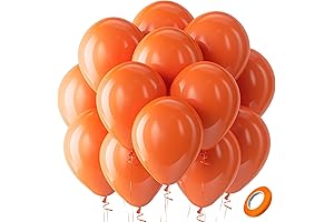 100-Count Bezente Orange Latex Party Balloons: Cheerful Adornments for Memorable Celebrations