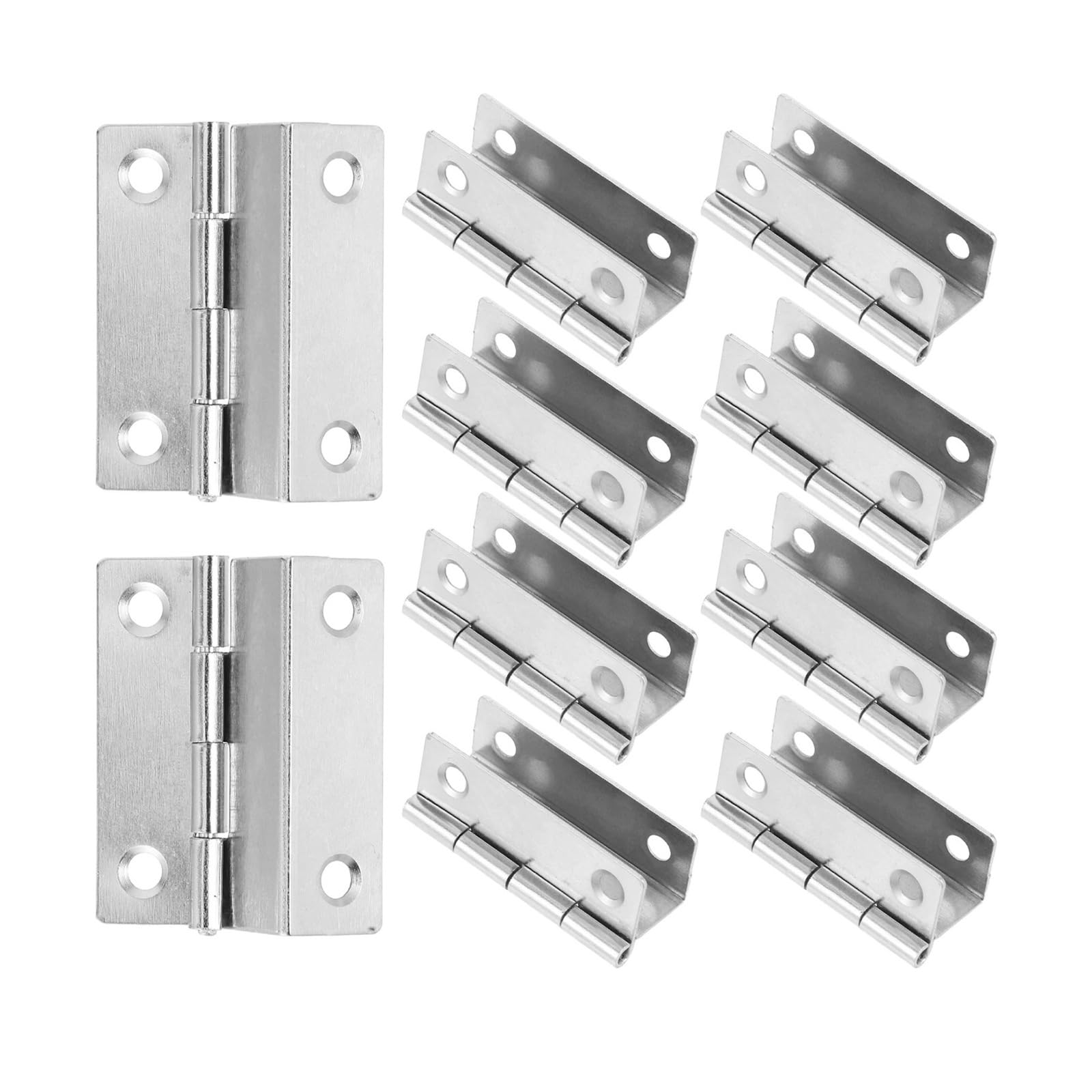 Ujzgbxqvshm One Color Folding Door Hinge,10Pcs Silver Silent Bearing Iron Flip Hinges For Window Kitchen Cabinet