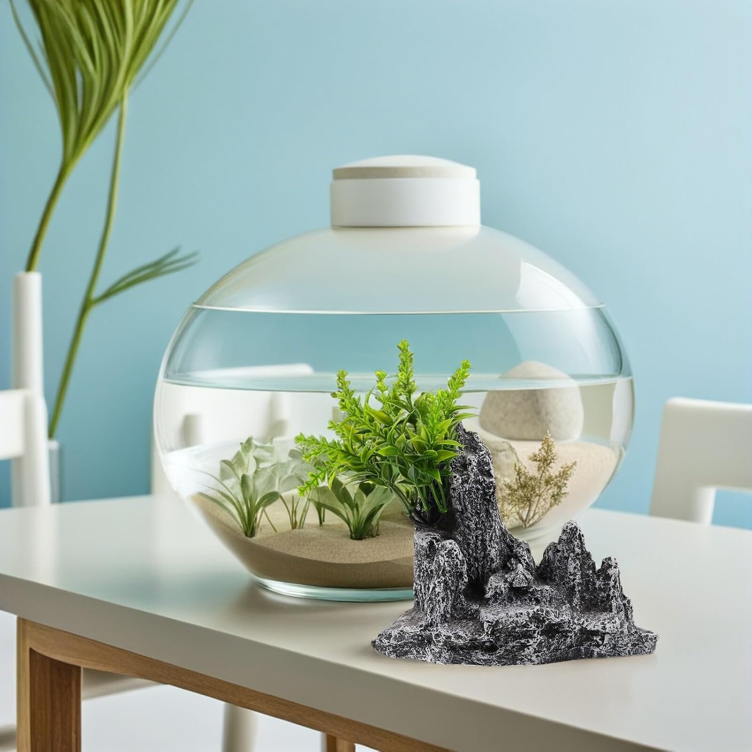 Aquarium Rock Mountain Landscape Ornament Simulated Decorative Stone Fish Tank Artificial Rocks Miniature Aquarium Landscape Ornament for Fish Tanks