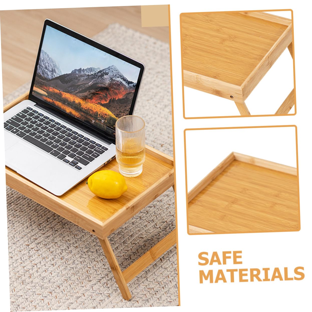 CIMAXIC Portable Folding Table Lap Stand for Outdoor Camping Table Lightweight Bed Desk