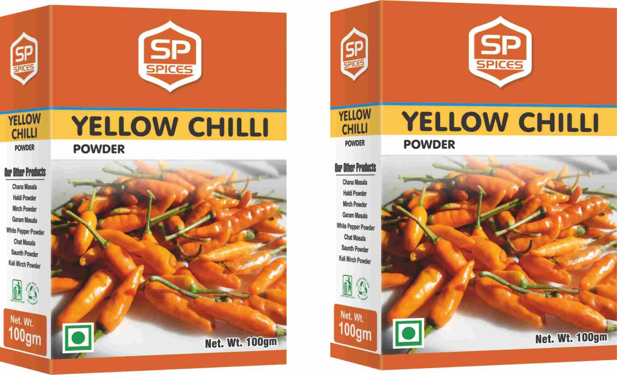 SP SPICES Yellow Chilli Powder/Peeli Mirch Powder 200 Gram