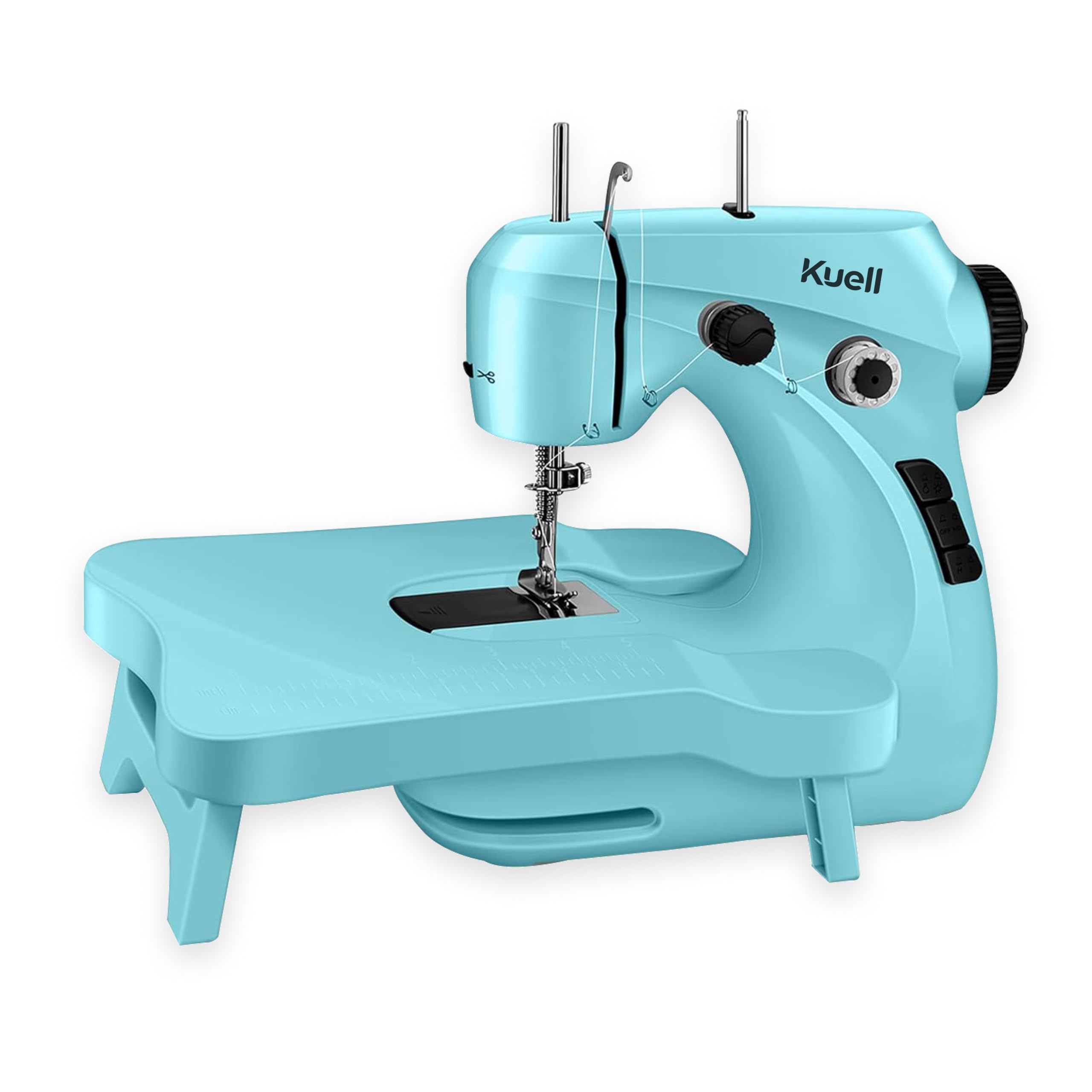 Kuell Mini Sewing Machine with Extension Table, Dual Speed Portable Stitching Machine for Home Beginners, Adults and Kids with Light, Foot Pedal, Adapter, Blue - Silai Machine (B0DBQ3HHTN) Amazon Price History, Amazon Price Tracker