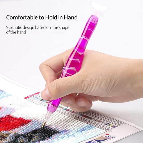 Miniatura 22 de RovyFota Bolígrafo de pintura de diamante, resina, azul, 5D, herramientas de pintura de diamante, hobby