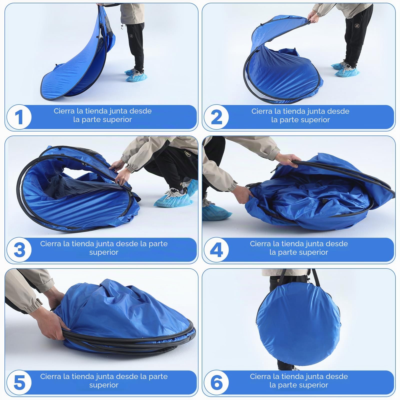 Tienda de Playa Pop Up 1-3 Personas Anti-UV Protección Solar UPF 50 Automática Portátil