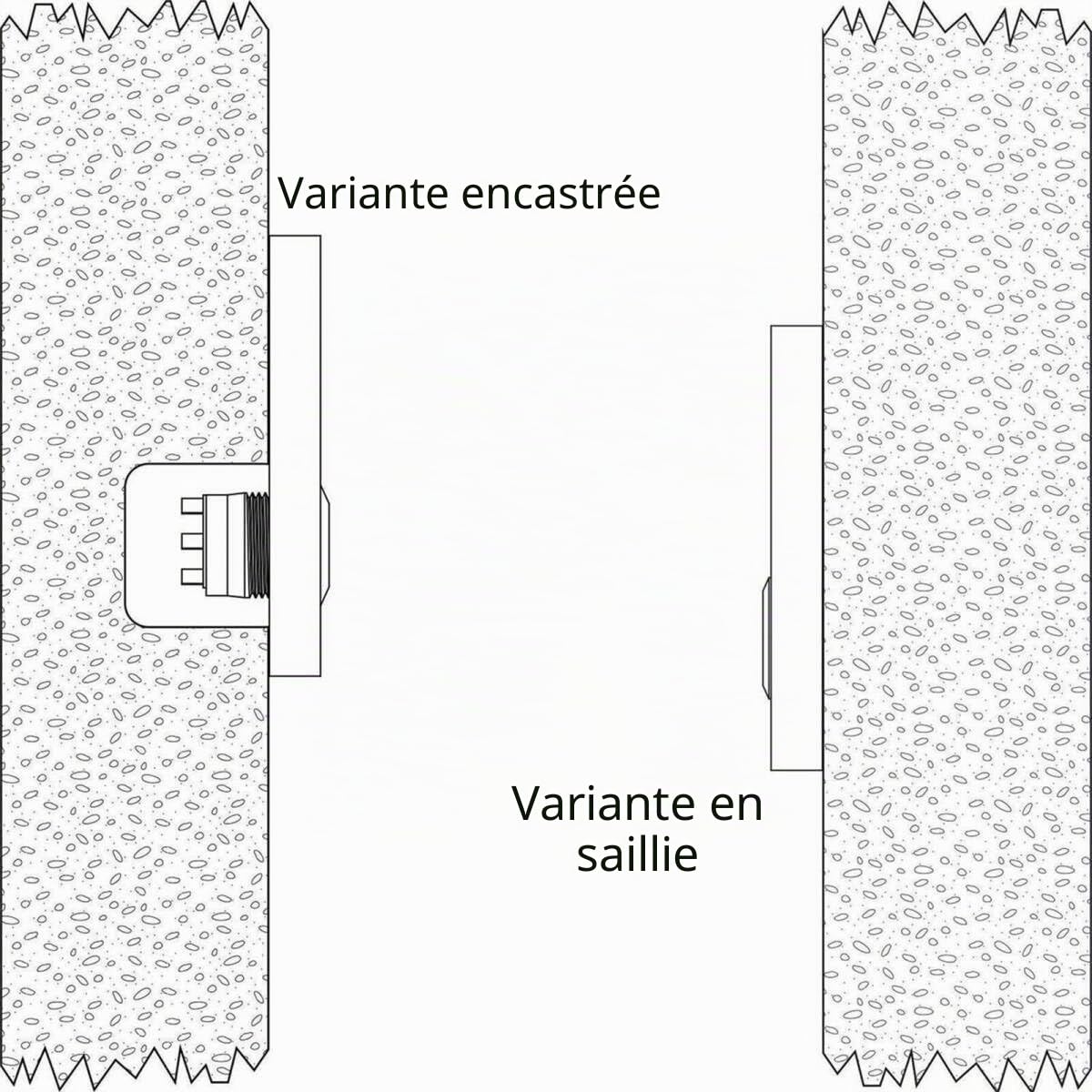 Metzler® sonnette encastrable avec gravure personnalisée et bouton LED IP67 anthracite RAL 7016 pour mur extérieur inoxydable et résistante aux intempéries 6 × 6 cm acier V2A