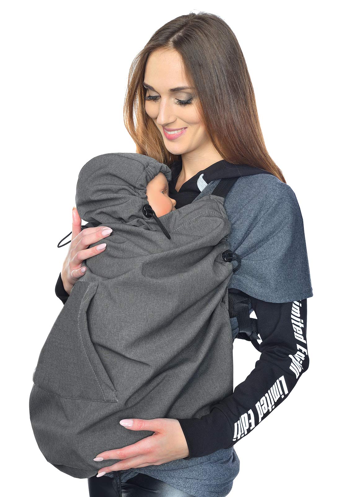 MijaCulture Softshell Cálido Bebé Universal a prueba de viento Carrier Cover 4113 (Graphit)