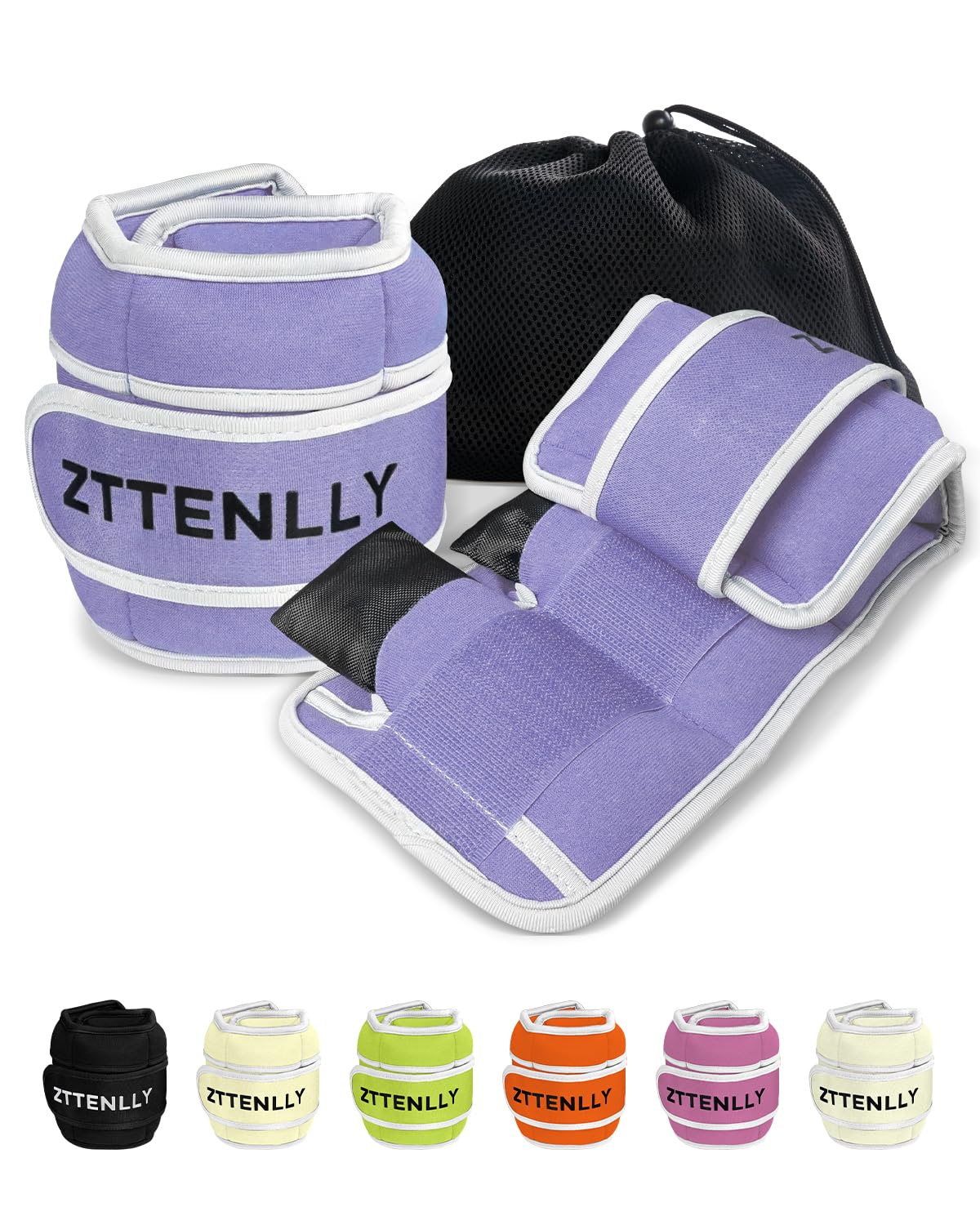 ZTTEN Adjustable Ankle Weights & Wrist Weights 1.8-9kg Neoprene Straps for Adults/Kids - Compact Design for Fitness, Yoga, Running