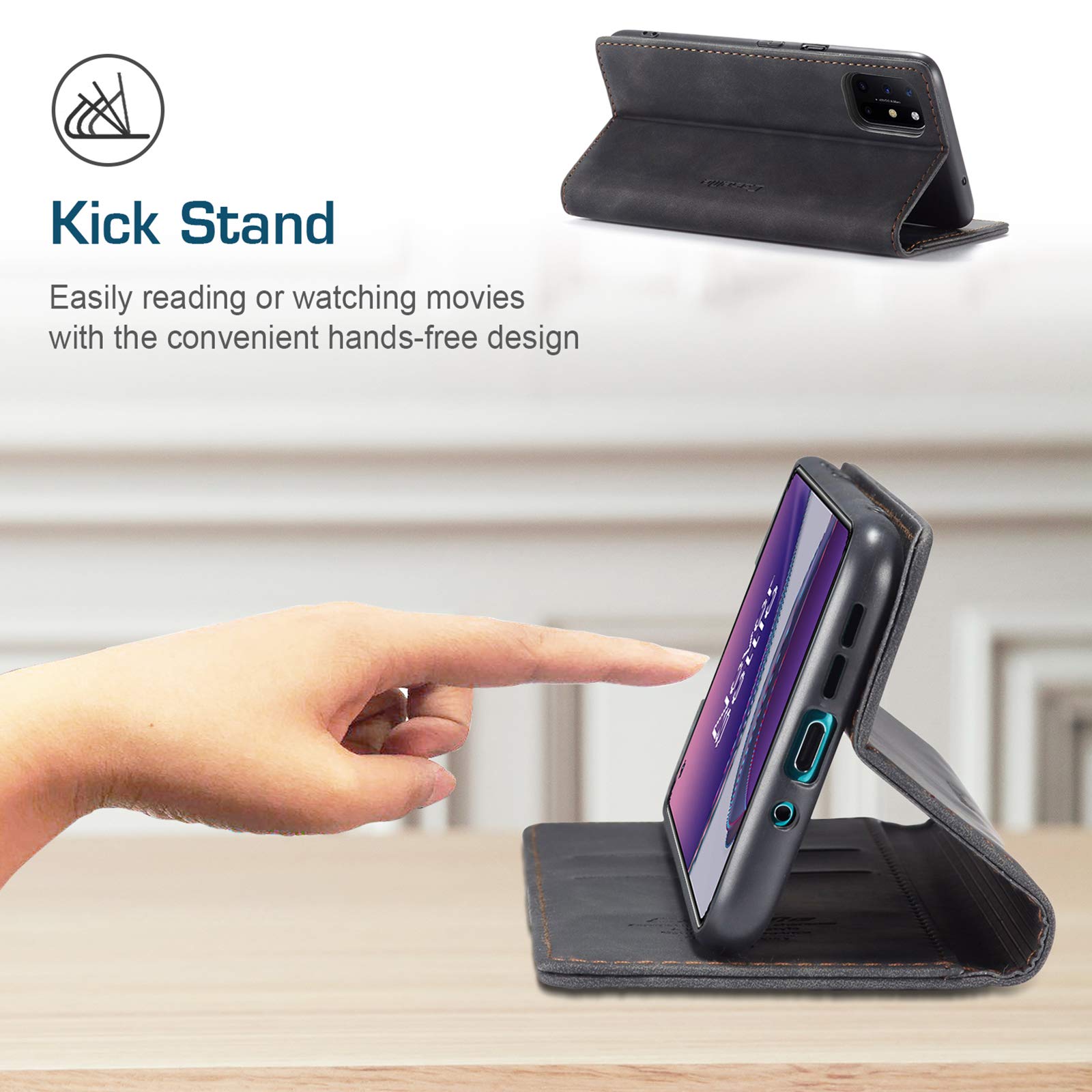 Funda Para OnePlus 8T 5G, Funda De Piel Sintética TPU Suave