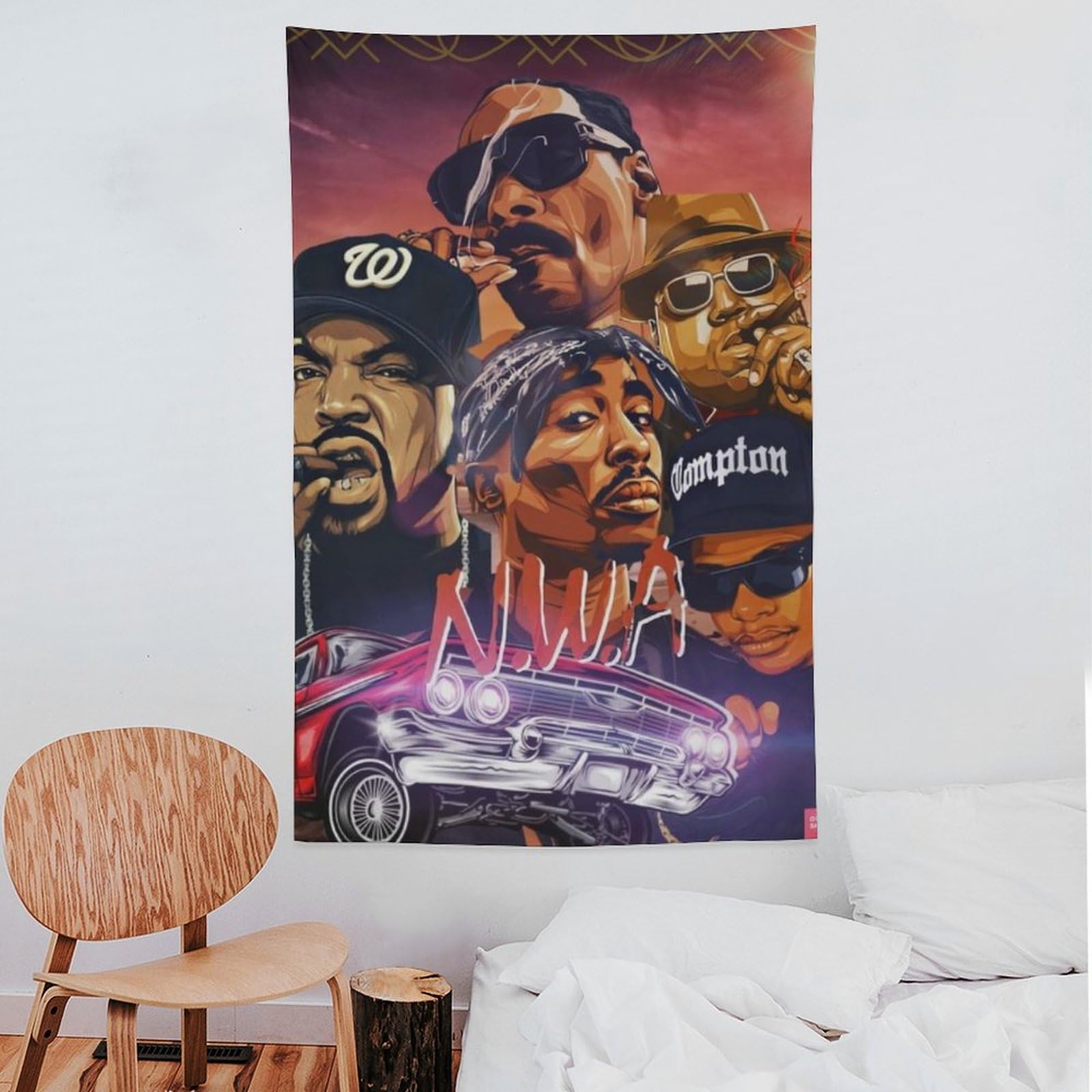 14 poster con stampa artistica da parete con immagine di cantante rap, hip hop, decorazione per la casa, 152,4 x 228,6 cm