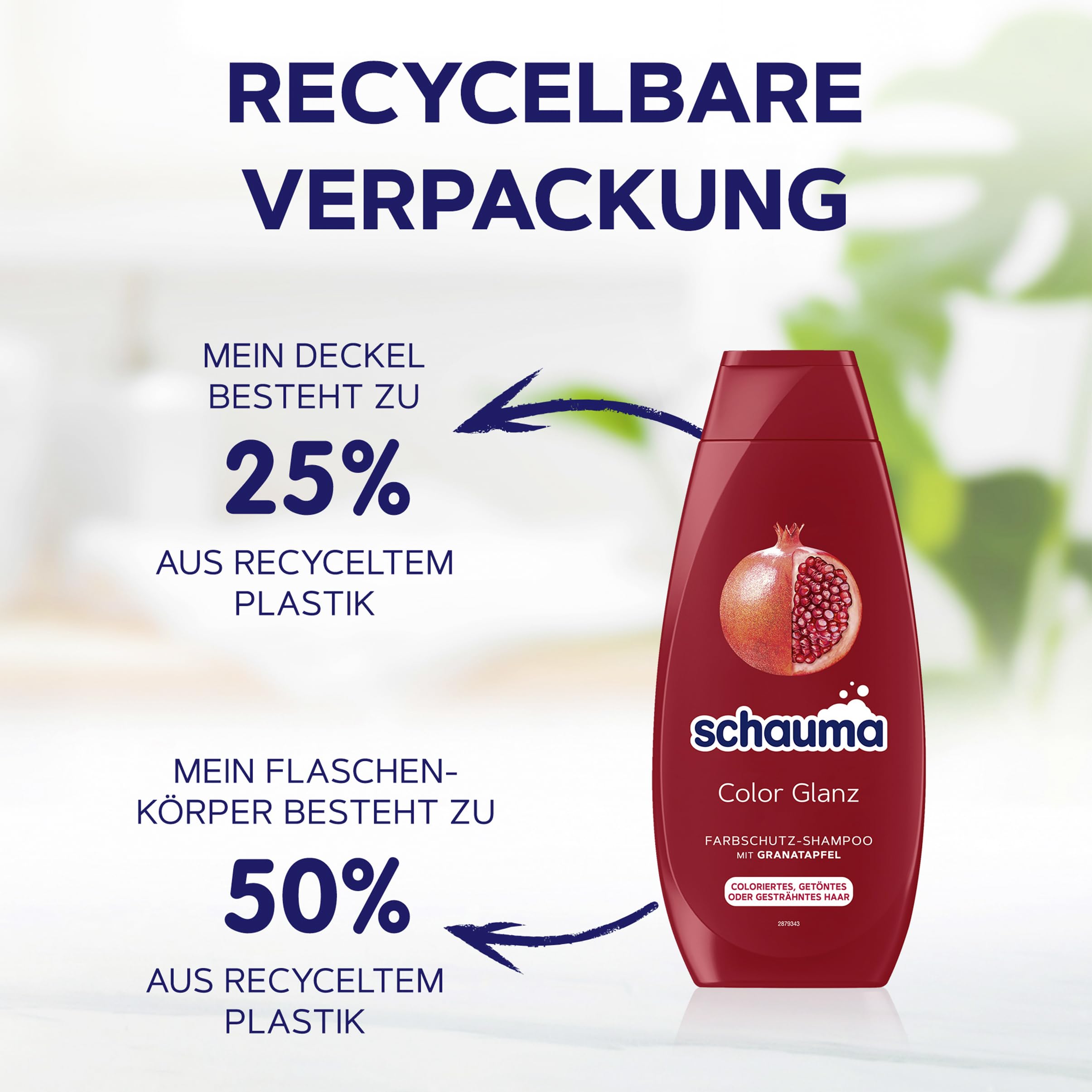 Schauma Schwarzkopf Colour Protection Shampoo Colour Shine (5 x 400 ml), Hair Shampoo Nourishes Coloured - Image 3