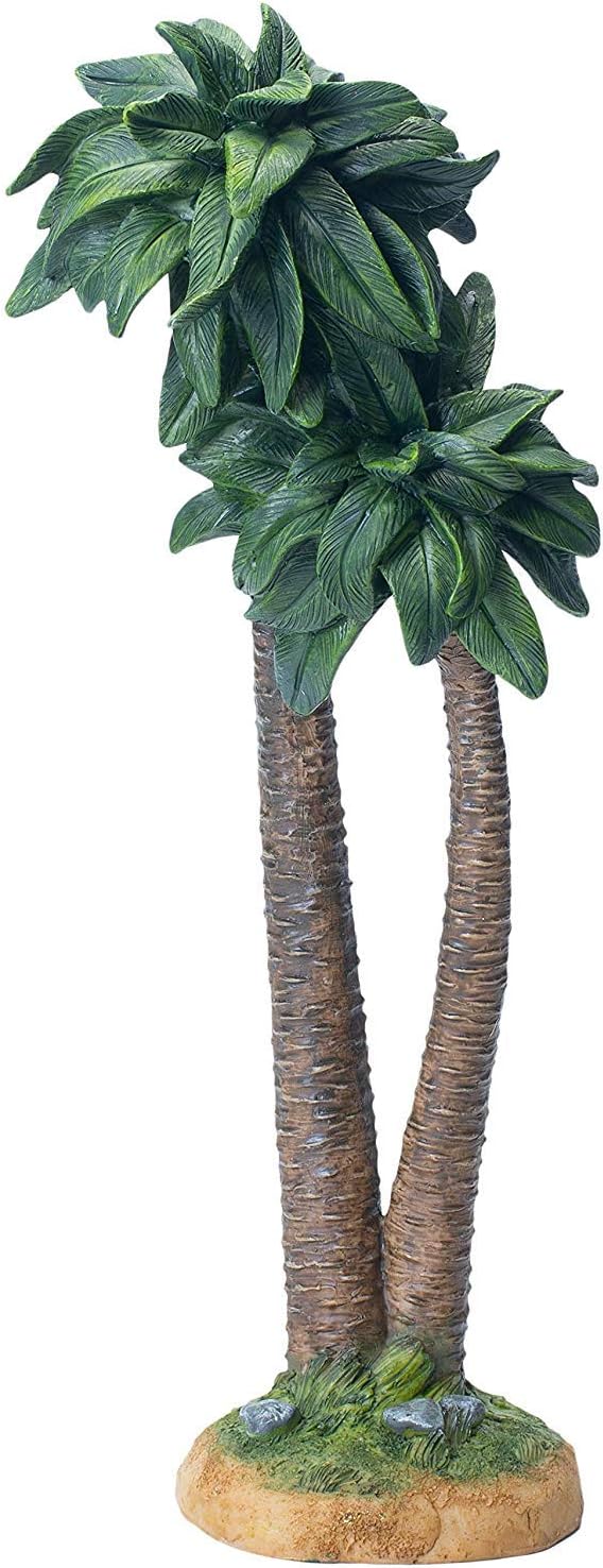 THREE KINGS GIFTS THE ORIGINAL GIFTS OF CHRISTMAS Realistic Palm Tree Polystone Table Top Nativity Figurine - 7 inch Scale