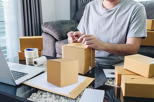 Miniatura 5 de Eupako Caja de cartón de 4 x 4 x 4 pulgadas, paquete de 25 cajas de envío pequeñas de cubo marrón corrugado para correo