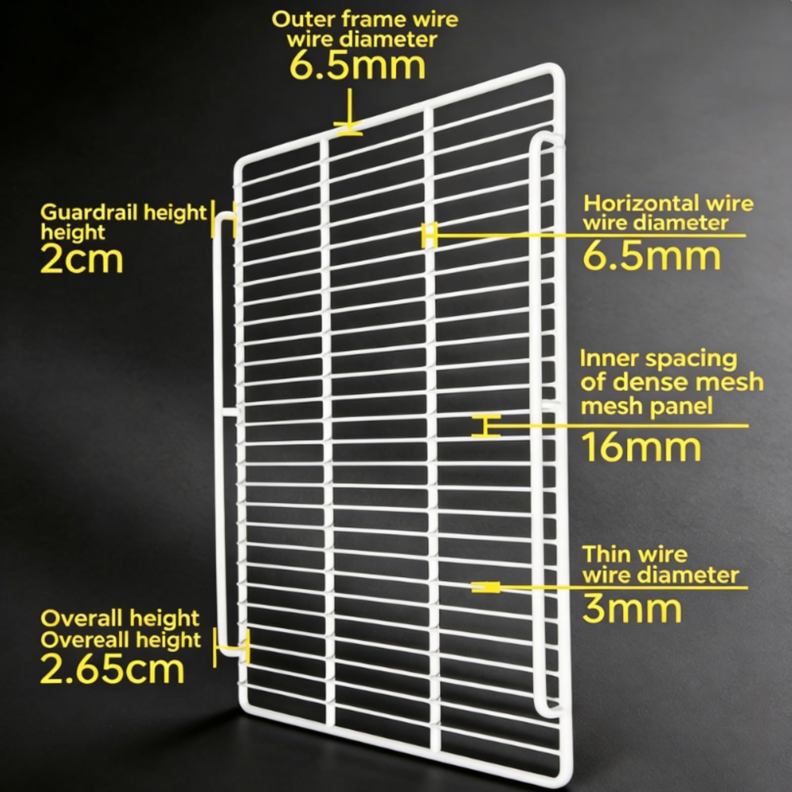 Estante frigorífico de acero con doble protección lateral | Estante frigorífico de acero, varios tamaños, doble protección lateral, for vitrina refrigerada(W-48cmXD-43cm)