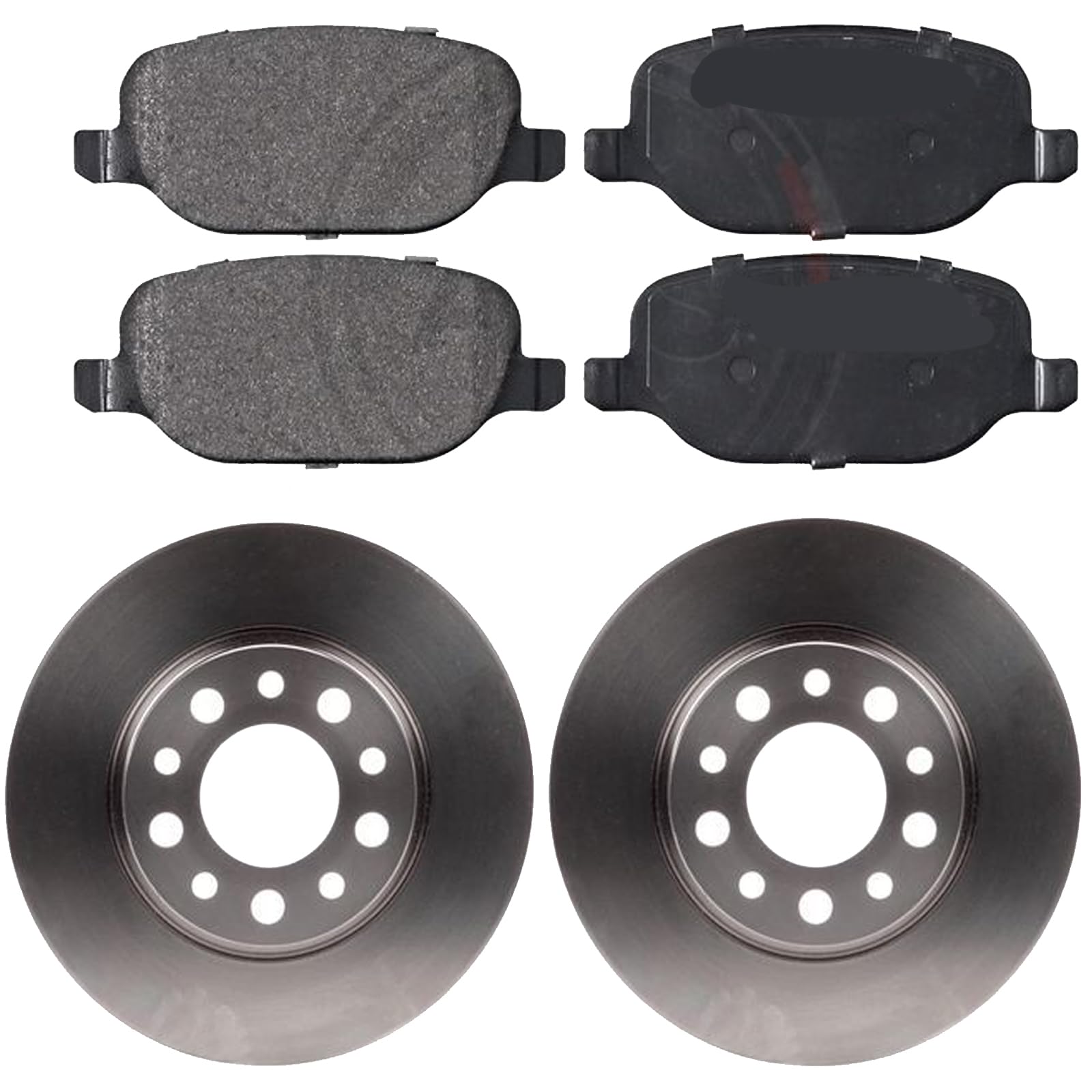 KIT FRENI POSTERIORI compatibile con Alfa Romeo 159 - DISCHI + PASTIGLIE OEM: FDB1796 | DDF1450, DDF1452 |SOSTITUZIONE DIRETTA|BASSA POLVERE|SILENZIOSO