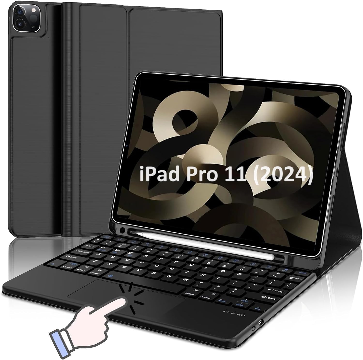 ZubitechKeyboard Case for iPad Pro 11-inch (M4), Backlit Magnetically Detachable Bluetooth Keyboard with Touchpad and Pen Holder Slot, (A2836, A2837, A3006) for iPad Pro 11 2024