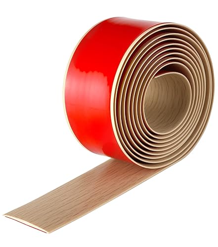 Bnell Tira de transición para piso tiras autoadhesivas para pisos transiciones de piso tira de vinilo plana para unir huecos de suelo 10 pies 2