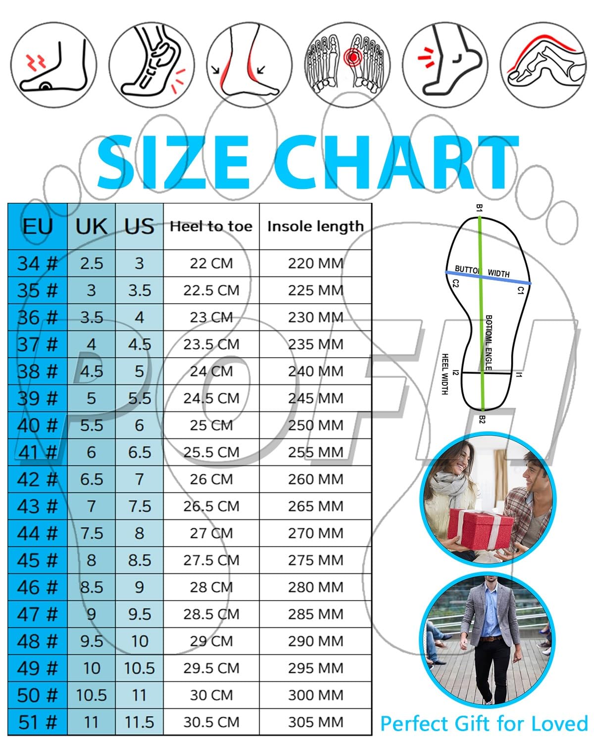 Scarpe Uomo Slip-On Ortopediche, Casual, Pianta Larga, Stile Passeggio