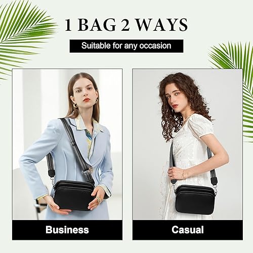 Miniatura 6 de Aucuu Bolso cruzado, bolsos de hombro de cuero genuino para mujer, bolso de hombro para teléfono celular, bolsas cruzadas para mujer de regalo