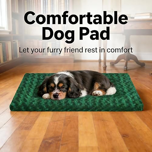 Miniatura 6 de Almohadilla para cama de jaula para perros – Tapete de forro polar reversible para perros pequeños, medianos y grandes – Tapete suave y lavable