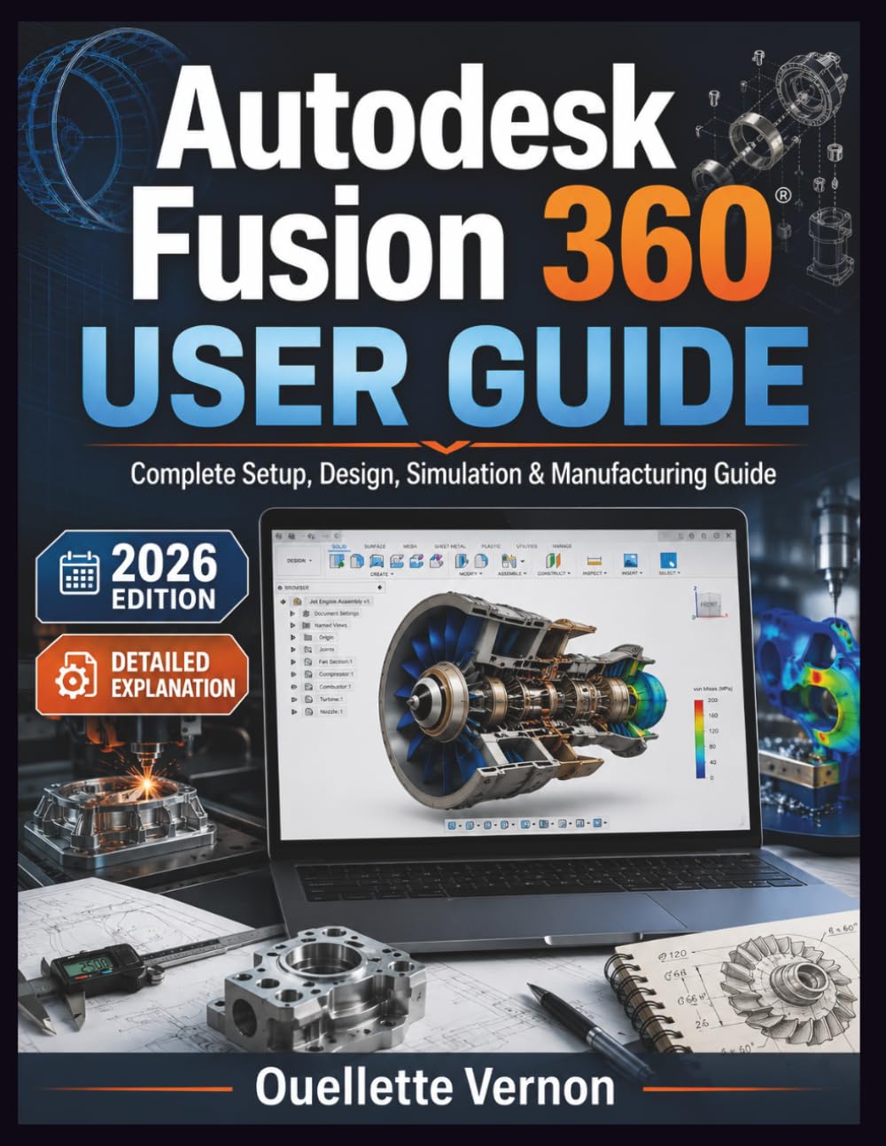 Autodesk Fusion 360 User Guide: Complete Setup, Design, Simulation & Manufacturing Guide