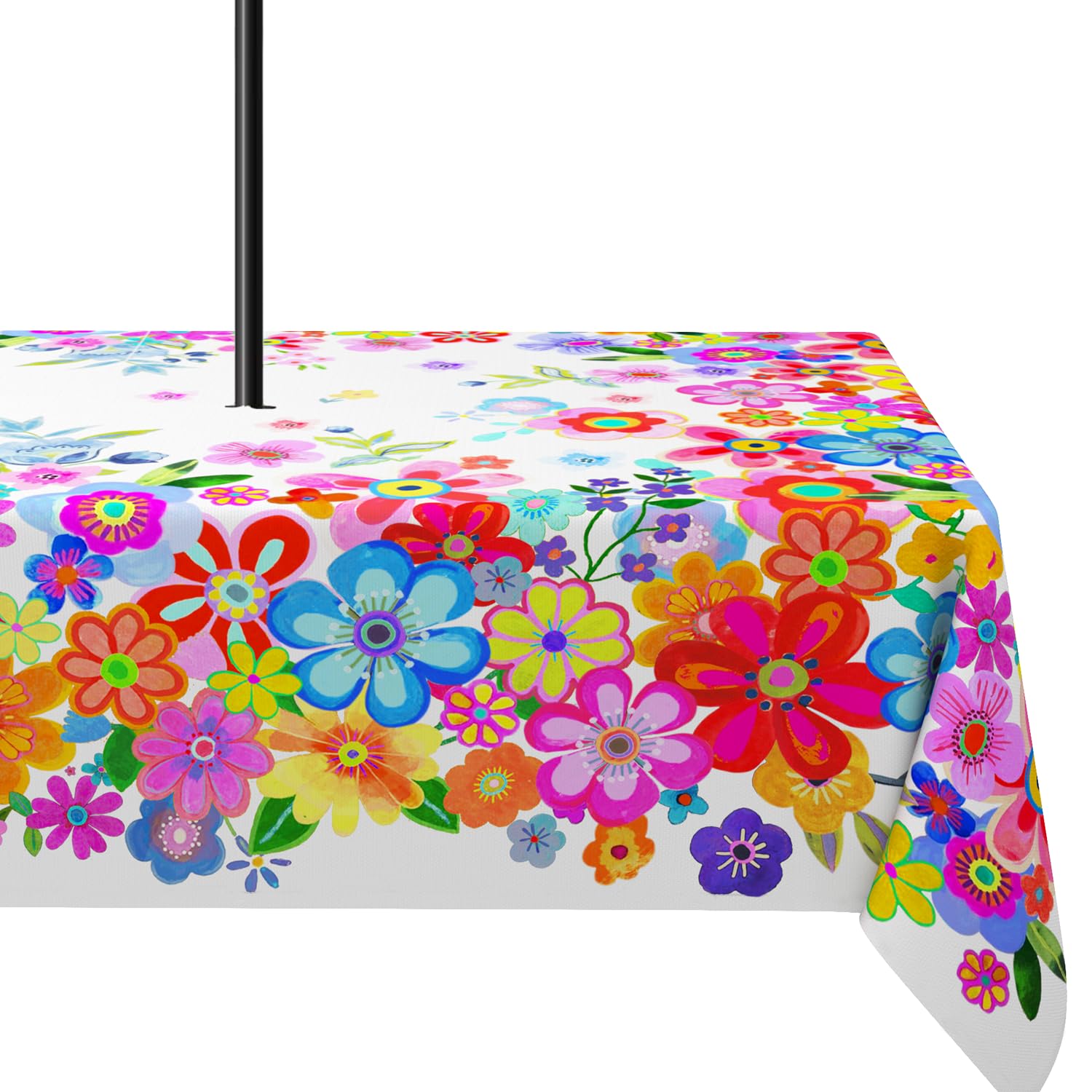 Outdoor-Tischdecke Mit Schirmloch & Reißverschluss – Wasserdicht, 152x213 Cm, Für Garten, Terrasse & Picknick