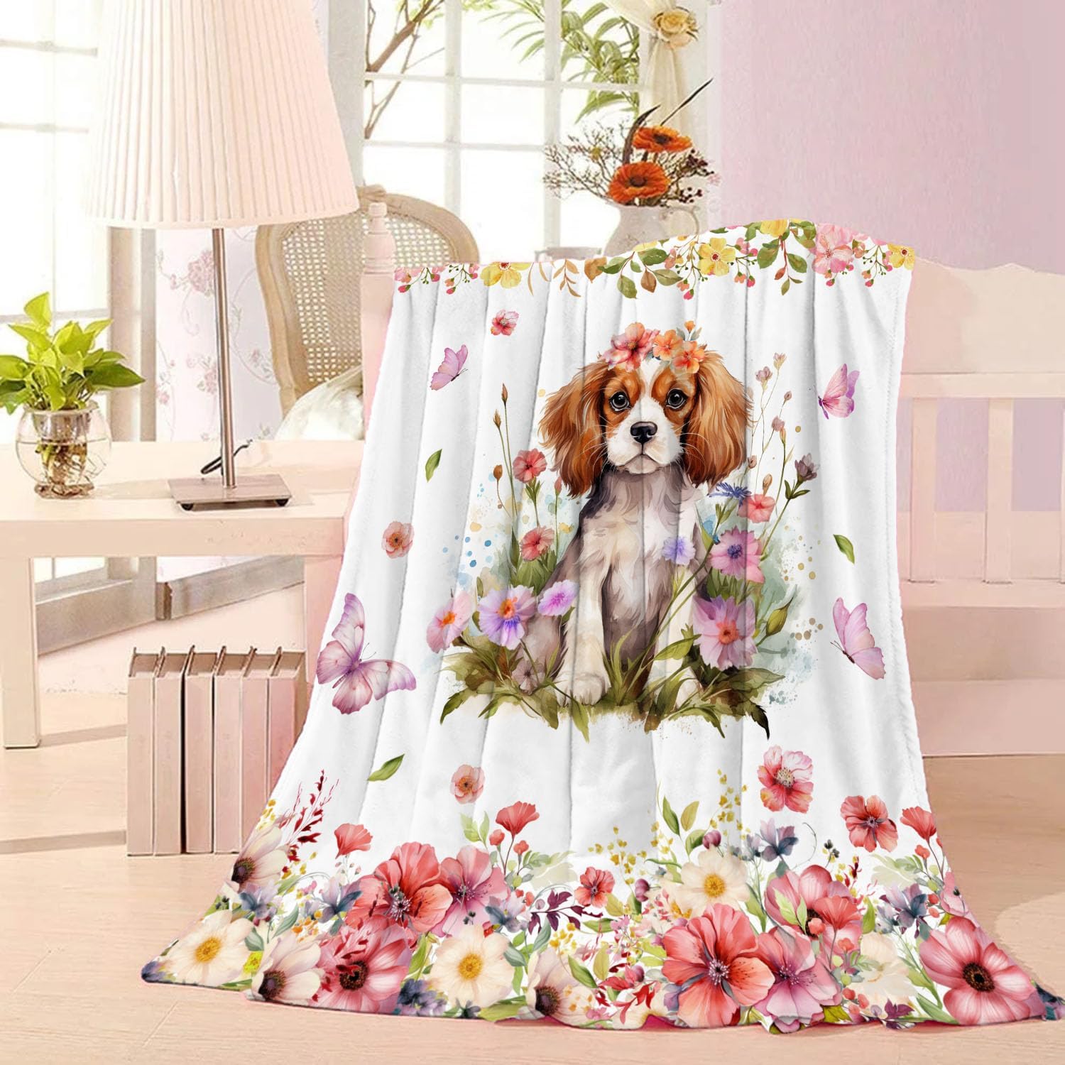 Cavalier King Charles Blanket for Dog Lovers,Super Soft Throw Blanket for Girl Gift Ideas (Cavalier King Charles, 50 * 60in) - Image 2