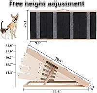 Vista 2 de Escalera para perros 2 en 1, escaleras plegables para mascotas, rampa portátil para perros pequeños y grandes con superficie antideslizante, rampa