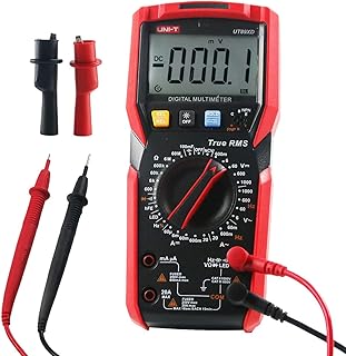 UNI-T UT89XD Digital Multimeter,TRMS 6000 Counts Volt Meter Manual Ranging,Measures AC/DC Voltage Tester,Resistance,Capacitance,Diode,NCV,Temperature,LED Test (UT89XD)