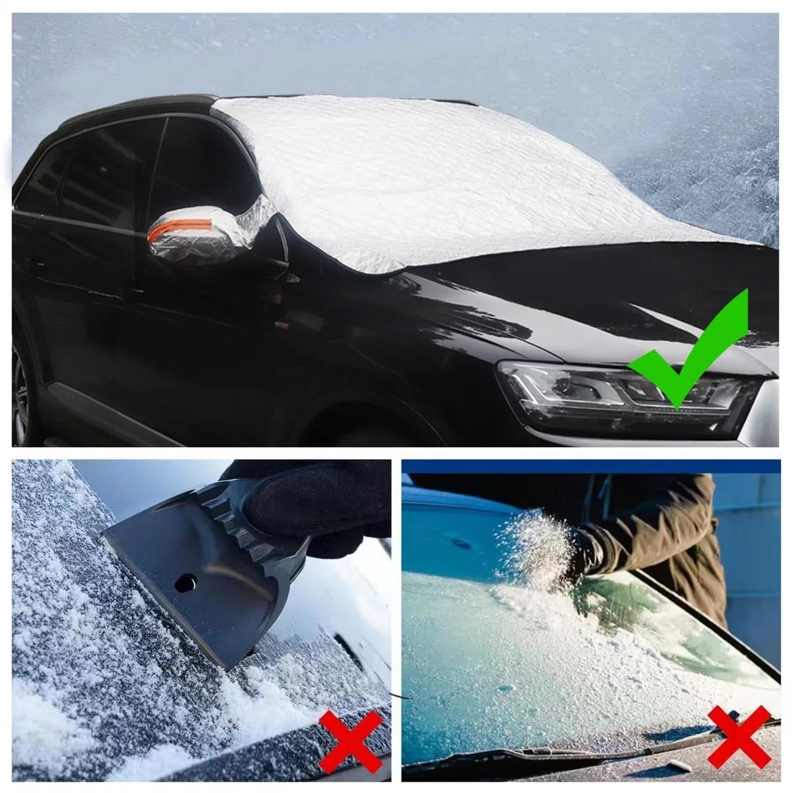 Copinverno Ertura per Parabrezza Auto per KIA per Sorento 2009-2025 Coperture per Parabrezza di Protezione Invernale per Auto