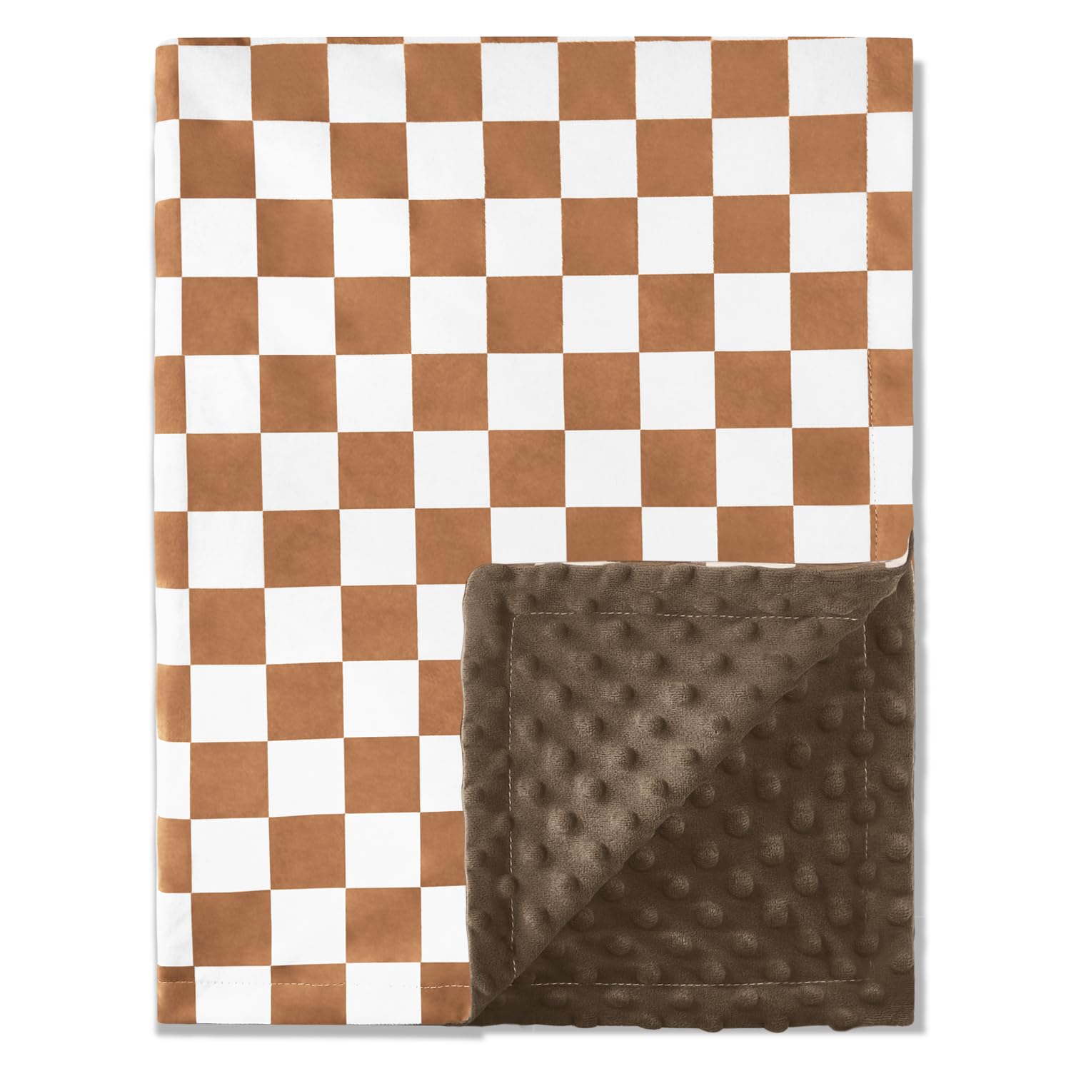 JORNH Baby Blanket for Newborns,New Gifts for Boys Girls Toddlers, Super Soft Baby Cot Blanket with Dotted Fleece Backing, Unisex New born Essentials (Checkerboard,75x100cm) — image 1