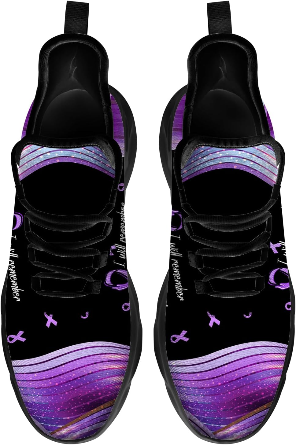 Women's Running Shoes Alzheimers Awareness Sneakers Comfortable Walking Tennis Shoes Gifts for Men Women