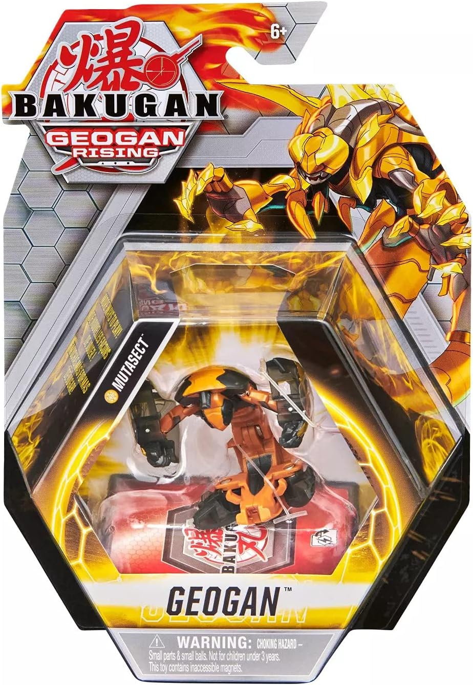 Bakugan Geogan Rising Collectible Action Figure - Mutasect and Trading Cards