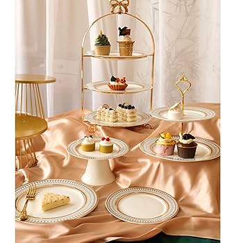 Amazon｜ケーキスタンド セラミック アフタヌーンティースタンド