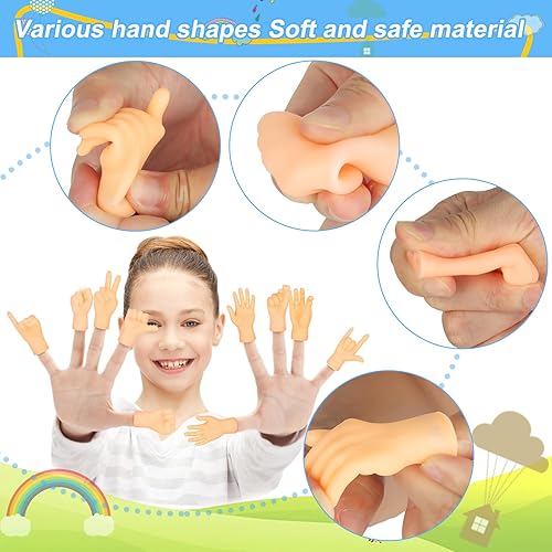 Miniatura 6 de MIMIDOU 10 juguetes lindos de marionetas de dedo, un buen juguete cognitivo educativo, un puente para que los niños hagan amigos e interactúen,