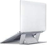 MOFT Laptop Stand for Desk, Adhesive Laptop Stand with 2 Adjustable Angles, Foldable & Portable Computer Stand Riser Compatible with MacBook Air&Pro, MacBook Neo, and More Laptops 11.6"-16", Jet Black