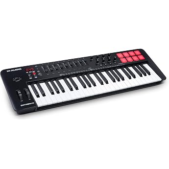 M-Audio USB MIDI Keyboard Controller 49 keys Velocity-sensitive pads, Native Instruments Sound Package included (NKS integrat