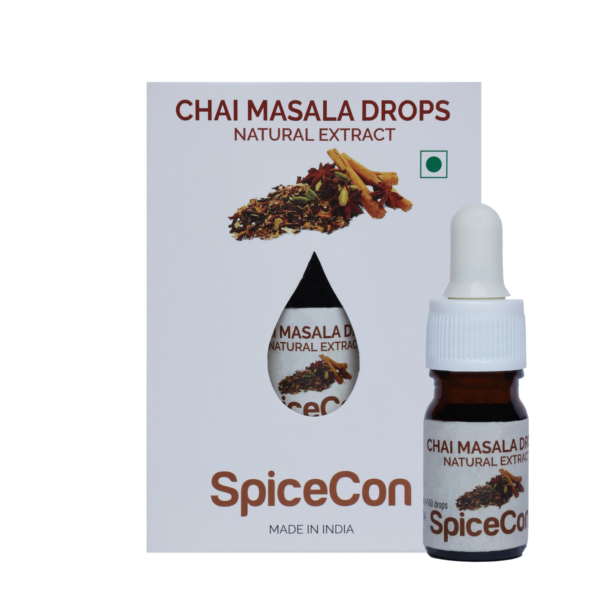 SpiceCon Chai Masala Extract | Chai Masala Extract | Natural | Vegan Product | No Artificial Colour | 5 ML (180 Drops)